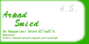 arpad smied business card